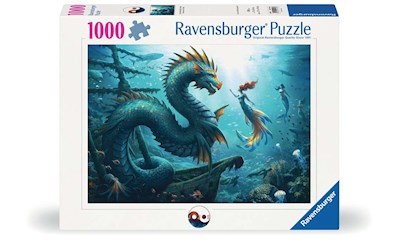 Enchanted Depths: Dragon, Mermaid, 1000p