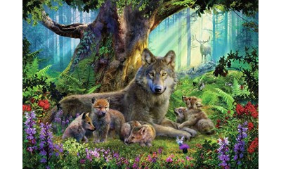 Wölfe im Wald