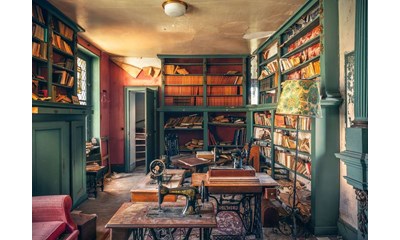 Mysterious castle library