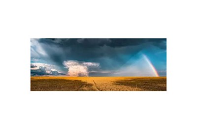 Mystisches Regenbogenwetter