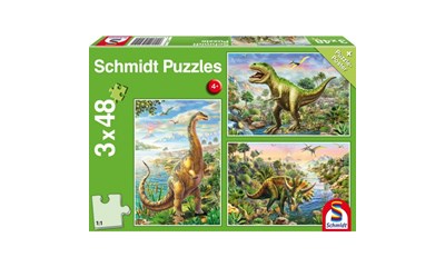 Abenteuer mit den Dinosauriern, 3x48 Teile