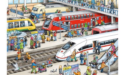 Am Bahnhof 60 Teile (inkl. Kofferanhänger Schnellzug)