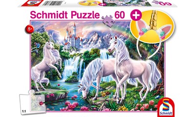 Traumhafte Einhörner 60 Teile (inkl. Einhorn-Haarreif)