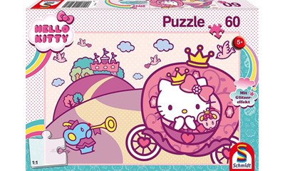 Hello Kitty, Glitzerpuzzle, Prinzessin Kitty