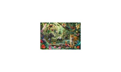 Bunte Tierwelt im Dschungel 100 Teile