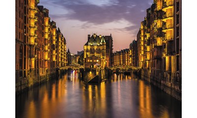 Speicherstadt am Abend Hamburg 1000 Teile