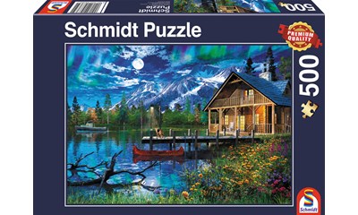 Bergsee im Mondlicht