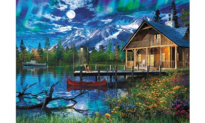 Bergsee im Mondlicht