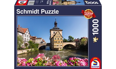 Bamberg, Regnitz und Altes Rathaus