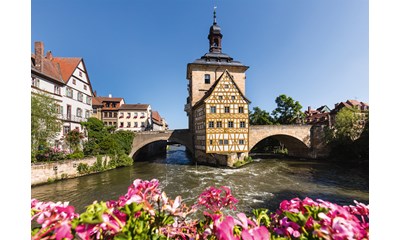 Bamberg, Regnitz und Altes Rathaus