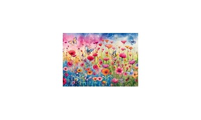 Mohnblumenwiese 1000 Teile