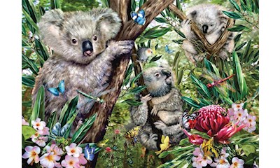 Süsse Koala-Familie
