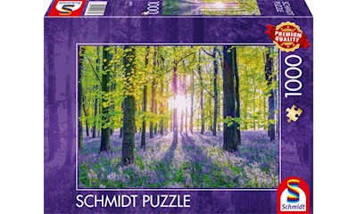 Zarte Glockenblumen im Wald 