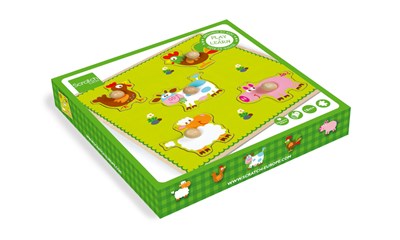 Holzknopfpuzzle Bauernhof