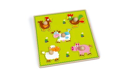 Holzknopfpuzzle Bauernhof