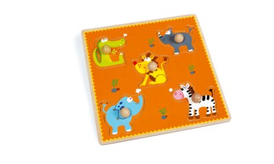 Holzknopfpuzzle Afrika