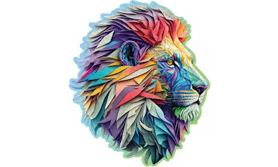 Puzzle Holz L Modern Lion 250 Teile