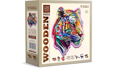 Puzzle Holz M Colorful Tiger 150 Teile