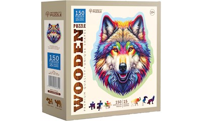 Puzzle Holz M Rainbow Wolf 150 Teile