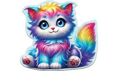 Puzzle Holz M Fantasy Kitty 75 Teile
