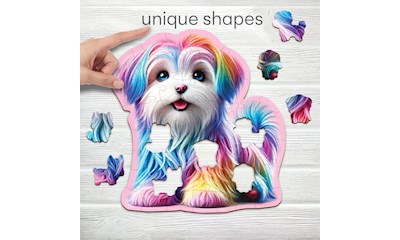 Puzzle Holz M Puzzle Happy Puppy 50 Teile