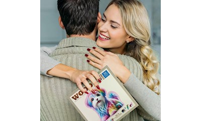 Puzzle Holz M Puzzle Happy Puppy 50 Teile