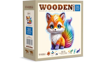 Puzzle Holz M Cute Fox 50 Teile