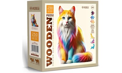 Puzzle Holz L Dreamy Rainbow Cat 205 Teile