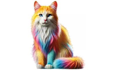 Puzzle Holz L Dreamy Rainbow Cat 205 Teile