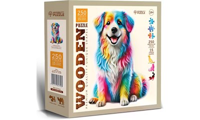 Dog Puzzle Holz L Rainbow Buddy 250 Teile