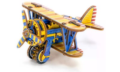 Holzmodel 3D Biplane