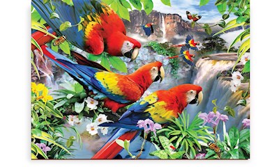 Puzzle Holz L Parrot Island 505 Teile