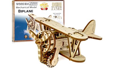 Holzmodel 3D Biplane