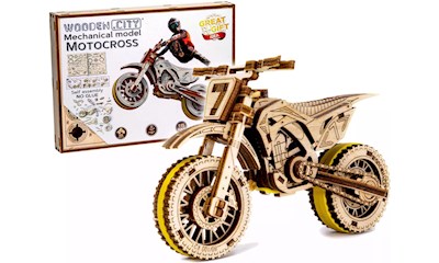 Holzmodel 3D Motocross