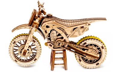 Holzmodel 3D Motocross