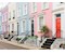 Bunte Stadthäuser in London