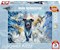 Schwarzer Labrador im Schnee 