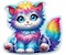 Puzzle Holz M Fantasy Kitty 75 Teile