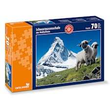 70 Teile Puzzle Schwarznasenschaffe beim Matterhorn