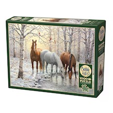 Pferde im Winterwald