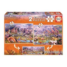Wilde Tiere Panorama Puzzle