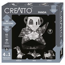 Creatto Panda, d 3D Bauset 4 in 1, 40 LED-Lichter