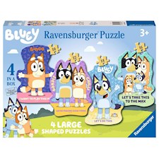 Bluey  4 Large Shaped Puzzles