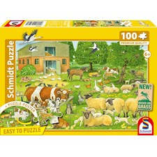 Tierkinder auf dem Bauernhof 100 Teile