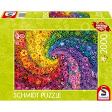 Kunterbunter Blütenwirbel 2000 Teile