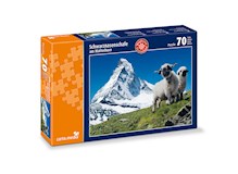 70 Teile Puzzle Schwarznasenschaffe beim Matterhorn
