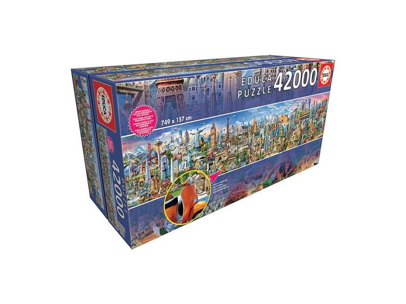 EDUCA Puzzle Einmal um die Welt Anz. Teile 42000 PuzzleWelt.ch