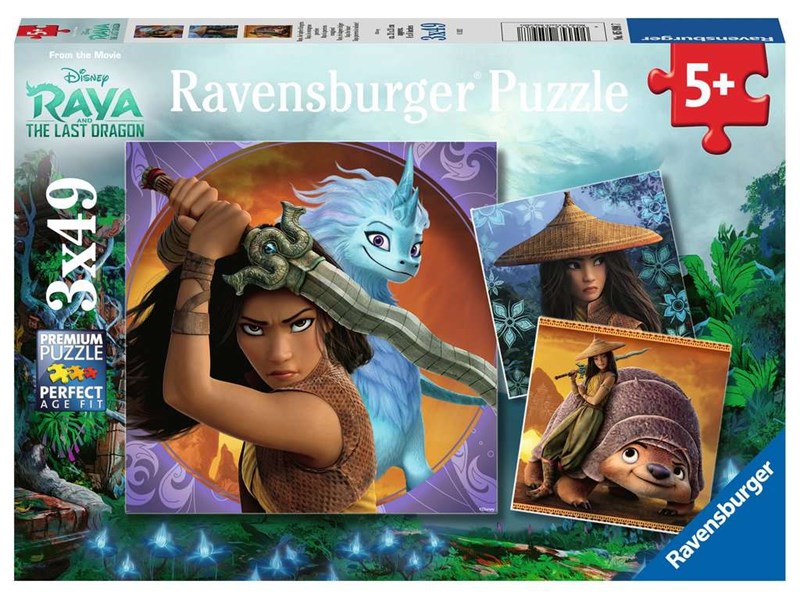 3 x 49 Teile Ravensburger Kinder Puzzle Disney Prinzessinnen Palace Pets 09346 