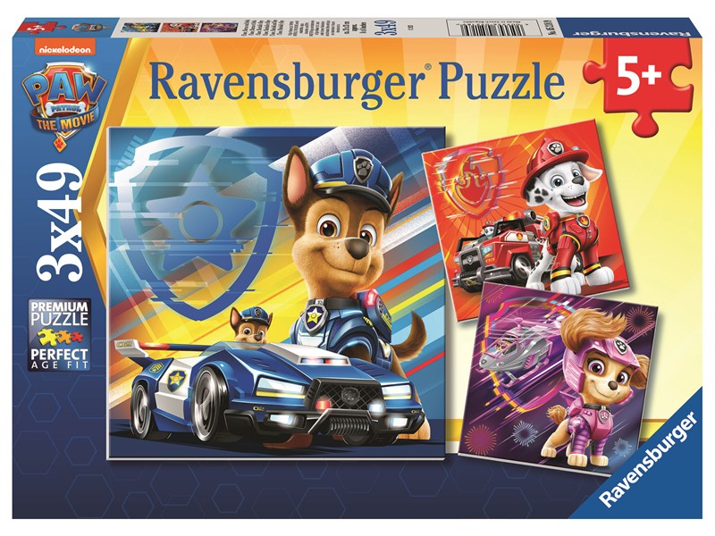 Paw Patrol Team auf 4 Pfoten 3 X 49 Teile Kinder Puzzle Ravensburger 09239