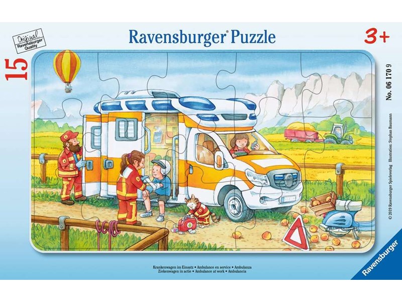 15 Teile Ravensburger Kinder Rahmen Puzzle Mein Feuerwehrauto 06321 